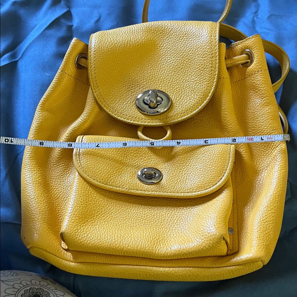 Coach Mini Turnlock Rucksack In Pebble Leather - Picture 3 of 9